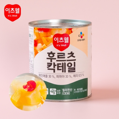 이츠웰 후르츠 칵테일 통조림 850g 열대과일
