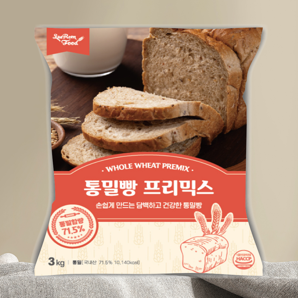 새롬 통밀빵 프리믹스 3kg 건강빵 식빵 믹스