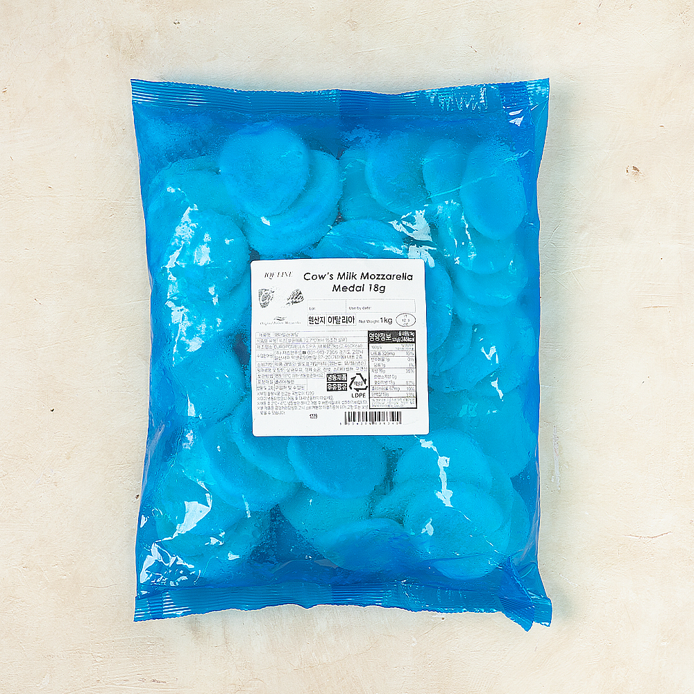 유로포멜라 모짜렐라 슬라이스 메달 1kg 냉동 이탈리아