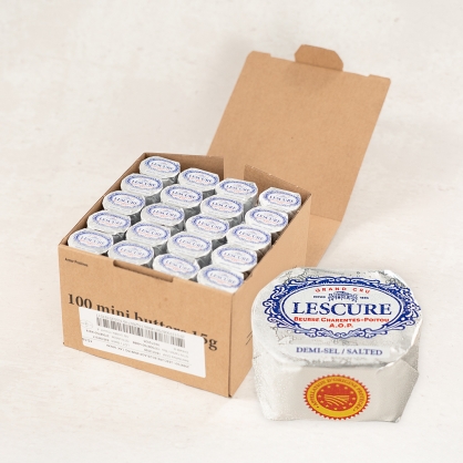 레스큐어 AOP 가염 버터 미니 15g 100개 냉동 프랑스 포션버터