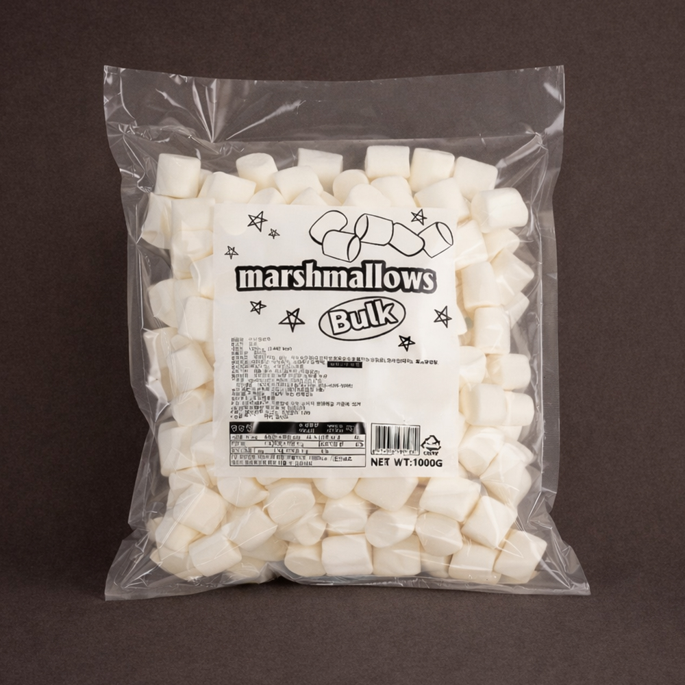 마쉬멜로우 1kg 마시멜로우 머쉬멜로우 대용량 벌크