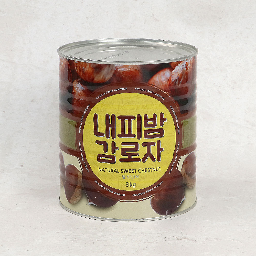 내피밤감로자 3kg 국산밤 통밤 밤통조림 고형량 53.3%