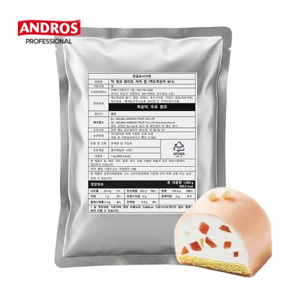 [8월말 이전 입고]앤드로스 빅청크 화이트피치잼 1kg 복숭아잼 청크잼