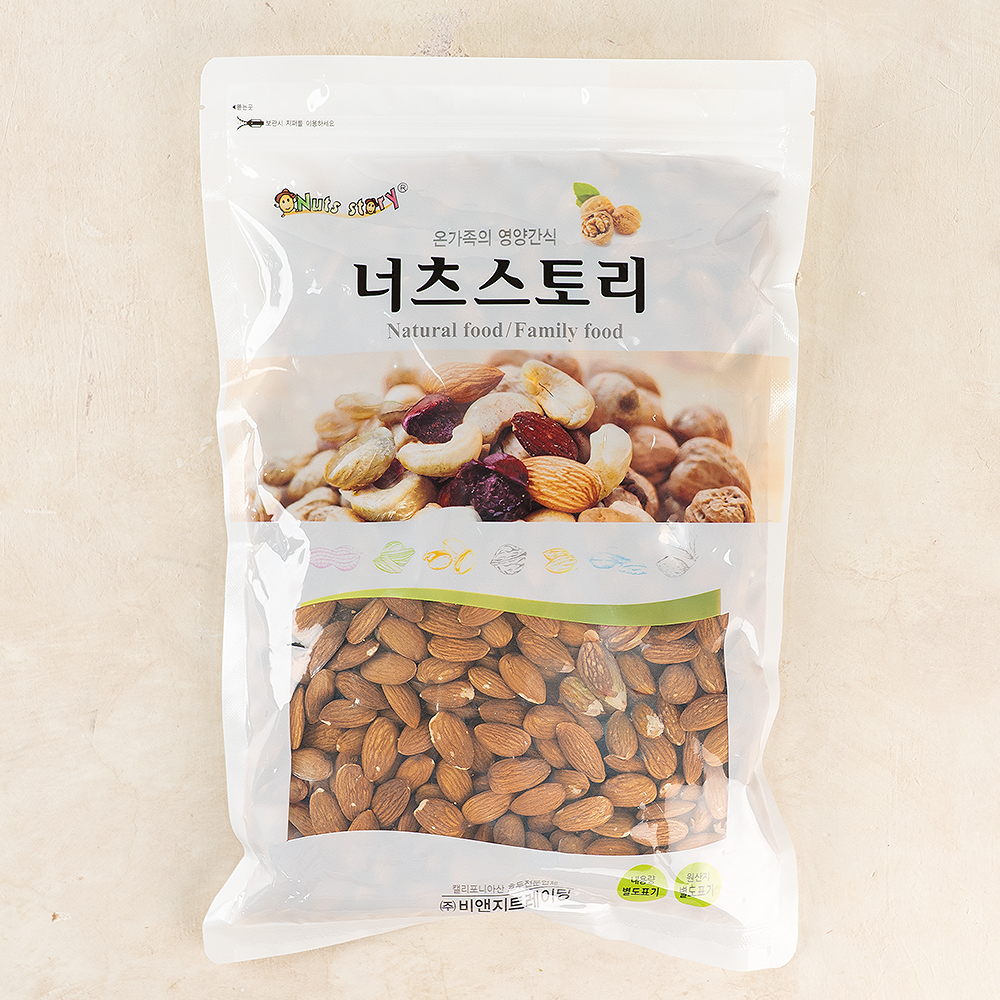 너츠스토리 통아몬드 1kg 비앤지 캘리포니아
