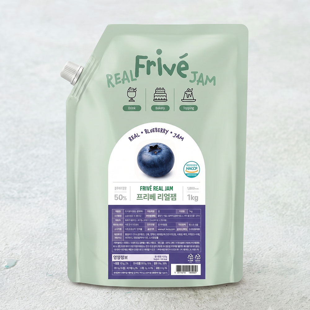 프리베 리얼잼 블루베리 1kg 블루베리잼 과일잼 리플잼