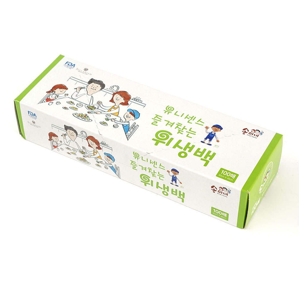 유니센스 즐겨찾는 위생백 대 30×45cm 100매 비닐팩