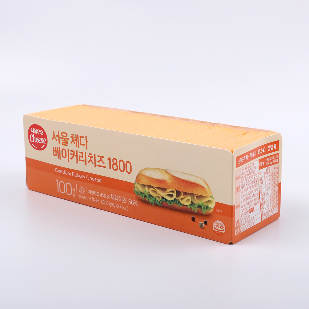 서울우유 체다베이커리치즈 1800g (100매) 슬라이스치즈