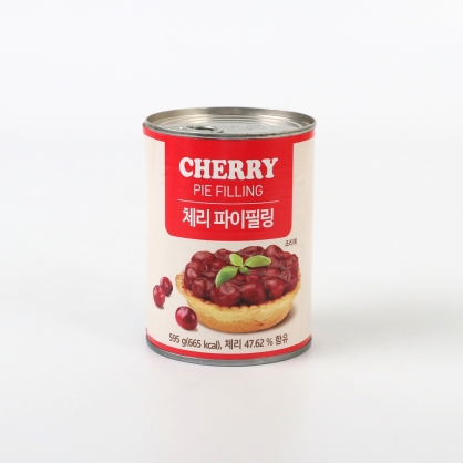 버넷 체리 파이필링 595g 체리베리캔 체리잼 토핑