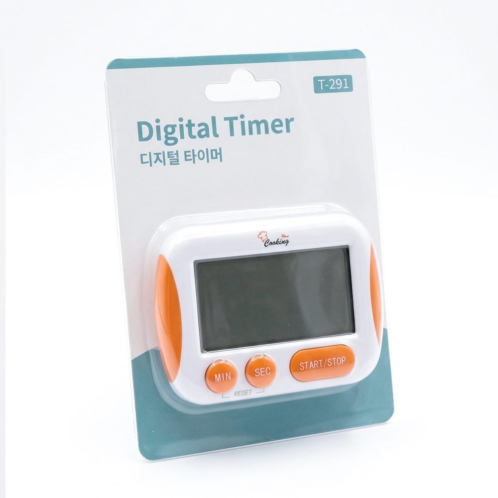 쿠킹플러스 디지털 타이머 T-291 오렌지 자석 주방
