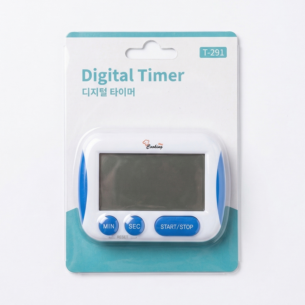 쿠킹플러스 디지털 타이머 T-291 블루 자석 주방