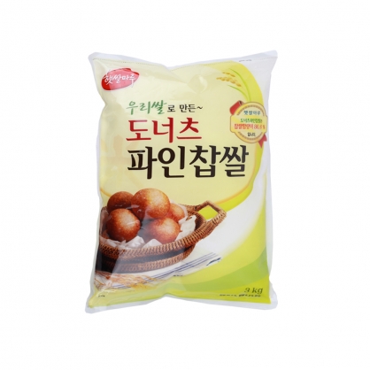 (1박스) 햇쌀마루 도너츠 파인찹쌀 3kg×4개 /찹쌀도너츠용 찹쌀가루/국산