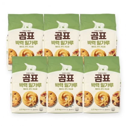 (1박스) 곰표 박력 밀가루 2.5kg 6개