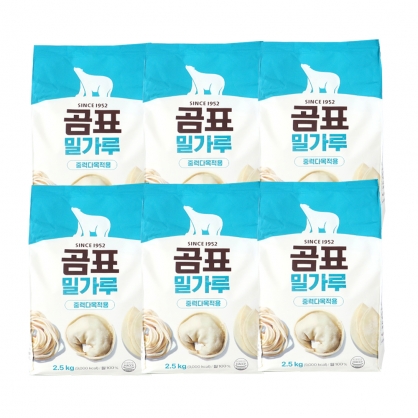 (1박스) 곰표 중력 밀가루 2.5kg 6개