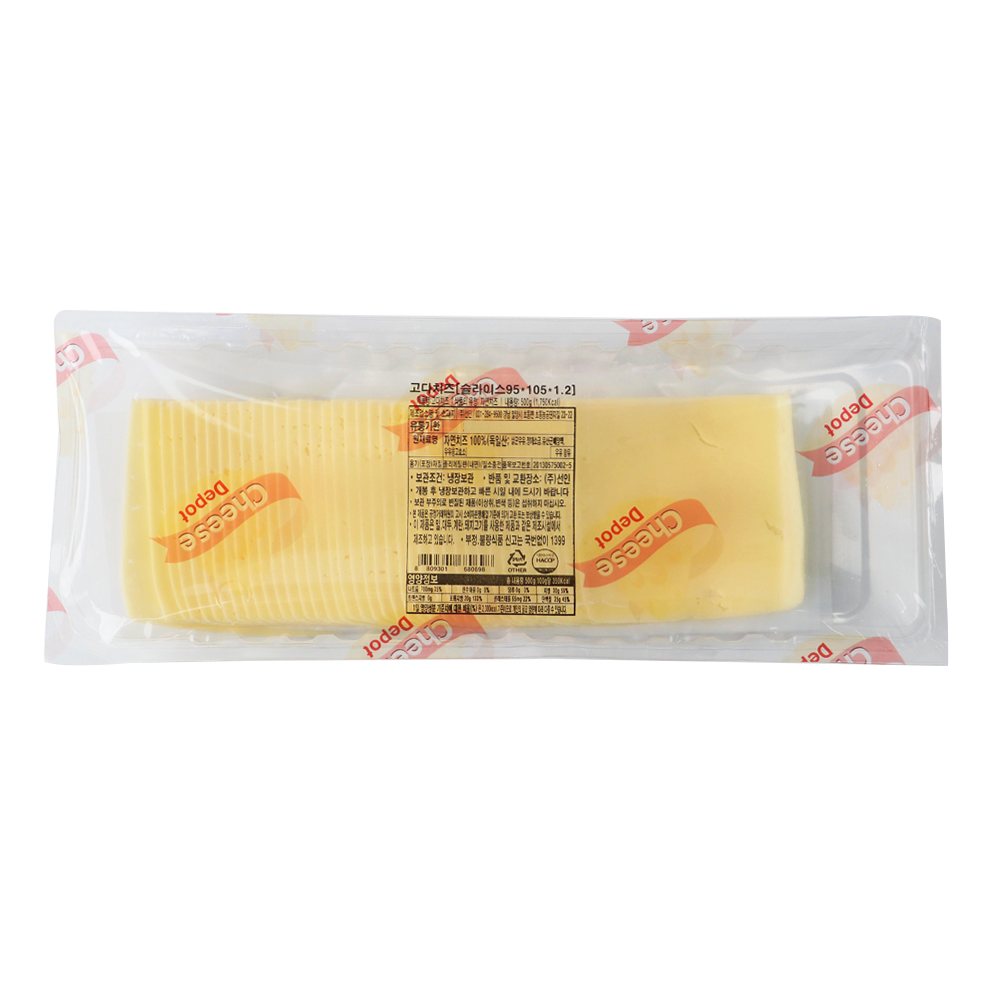 선인 고다 치즈 슬라이스 500g (95*105*1.2)