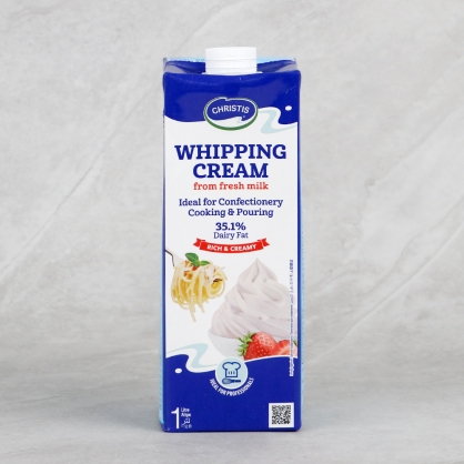 크리스티스 비바리타 휘핑크림 1L 무가당 동물성 생크림