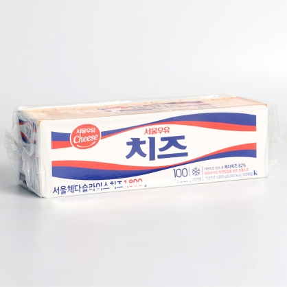 서울우유 체다 슬라이스 치즈 1.8kg 약100매