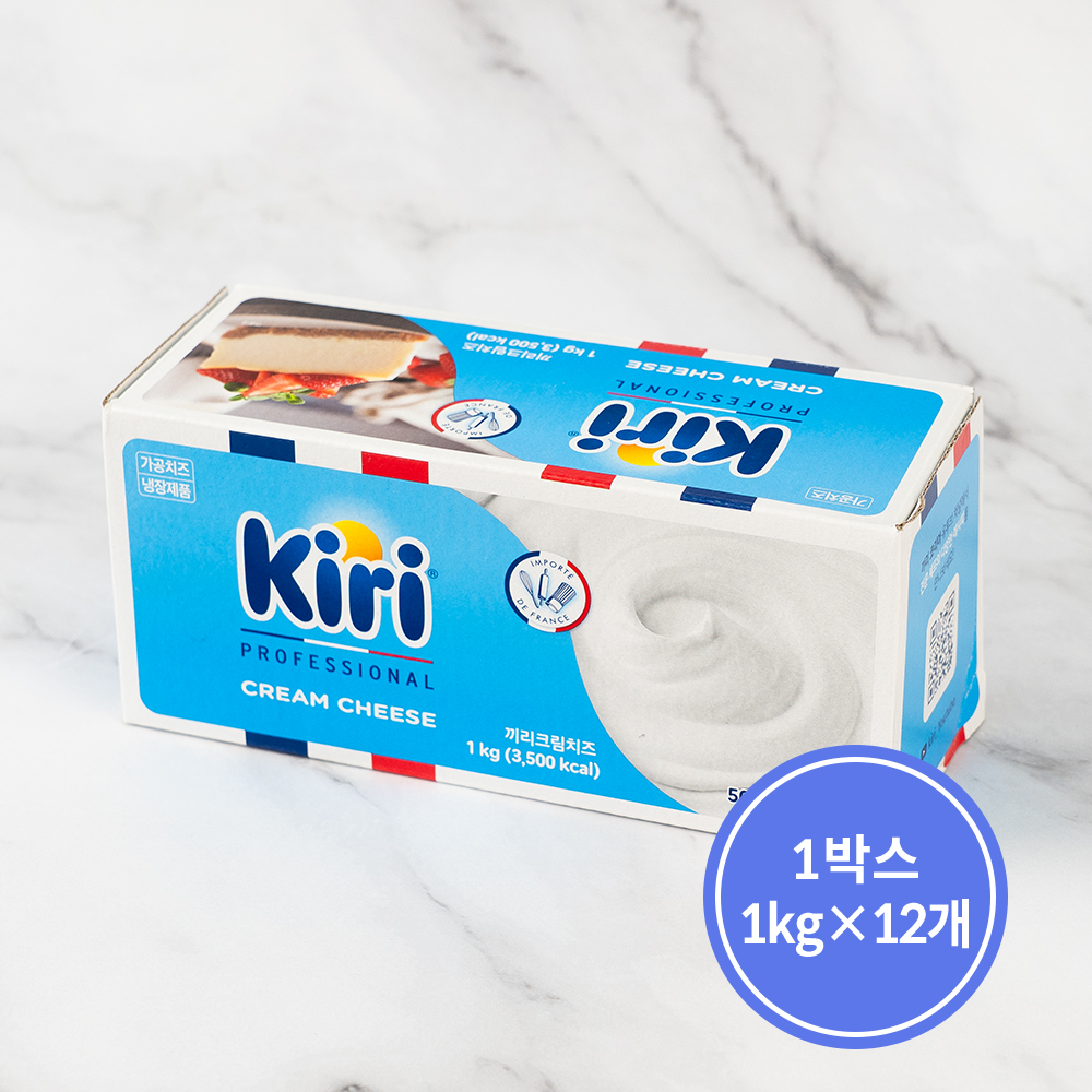 (1박스) 끼리 크림치즈 1kg 12개 끼리 KIRI